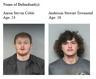 Coble, Aaron Steven  Townsend, Anderson Stewart
